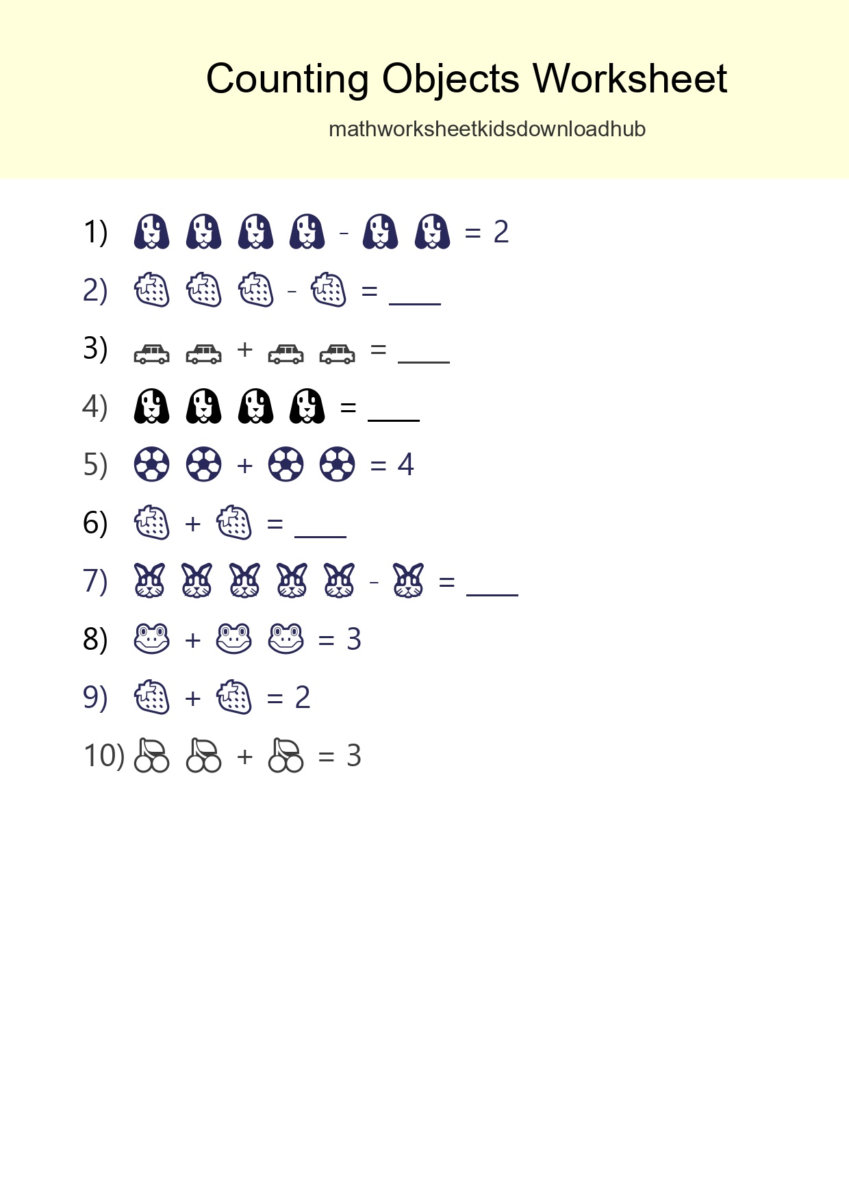 Pre-K Count The Objects Worksheet - Part 179