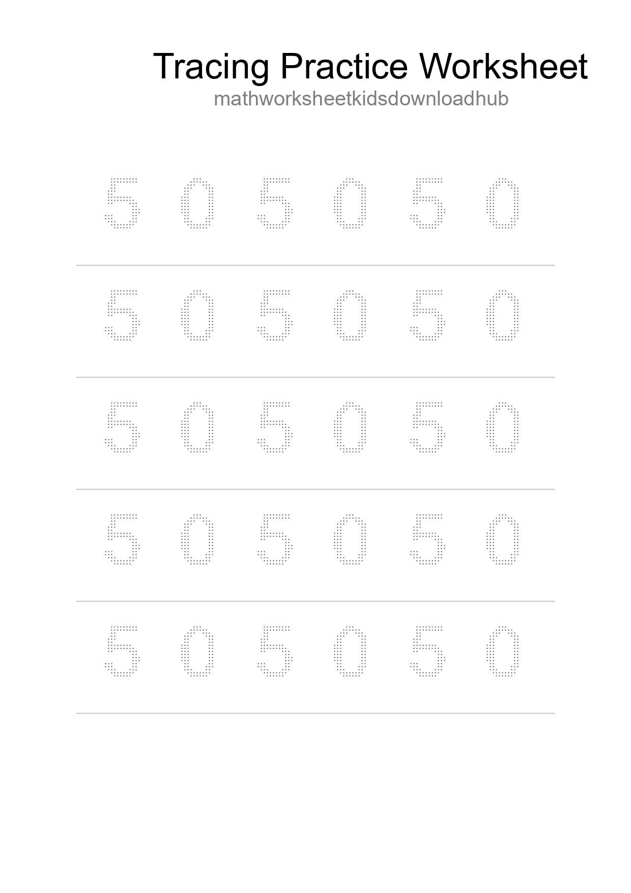 Printable Tracing Worksheet For Kids - Part 10