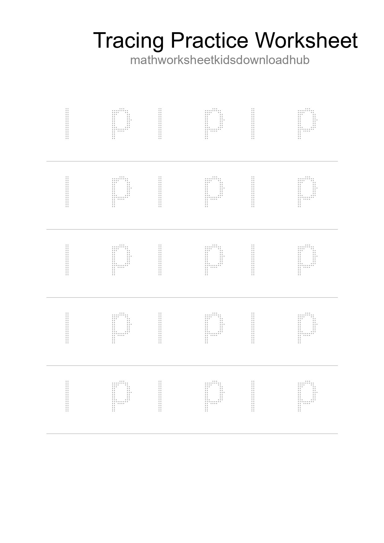 Printable Tracing Worksheet For Kids - Part 131