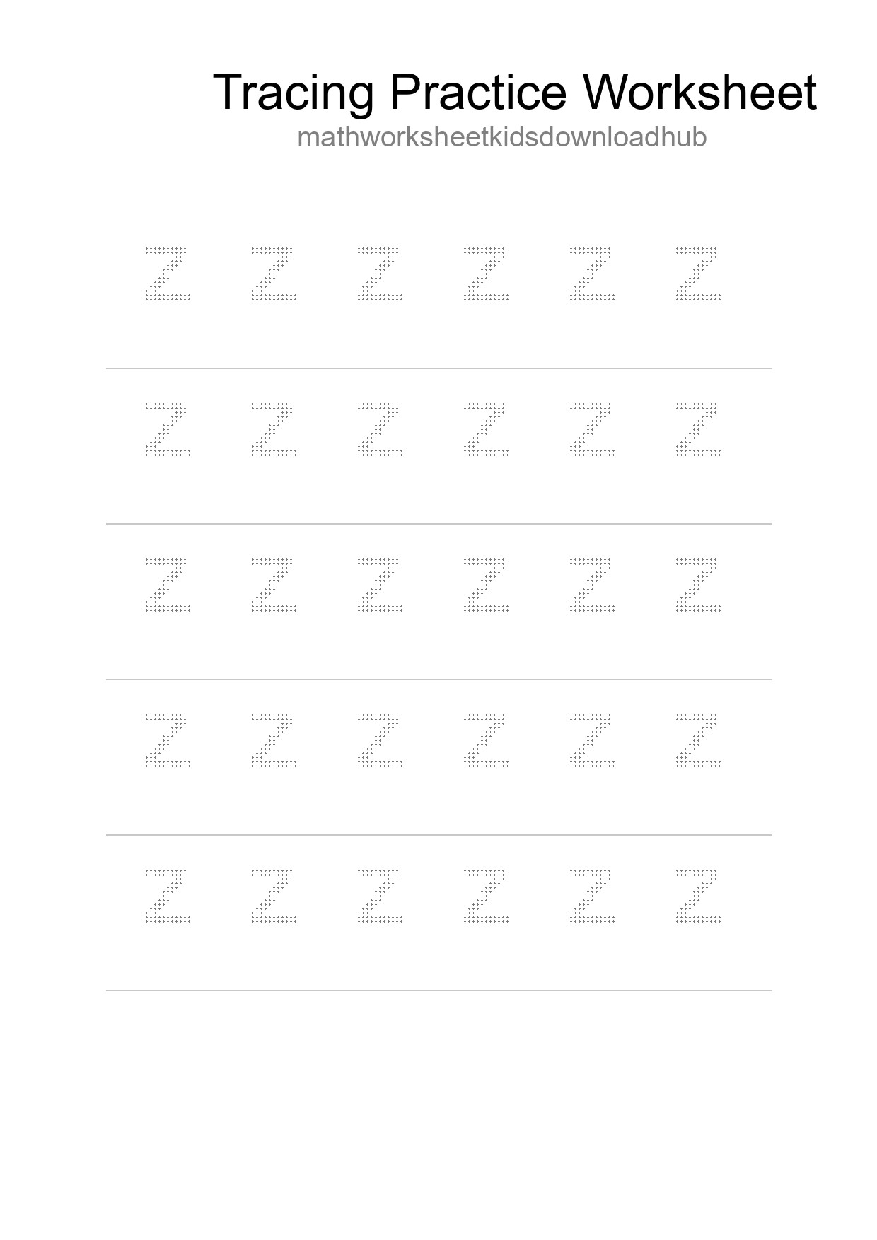 Printable Tracing Worksheet For Kids - Part 21