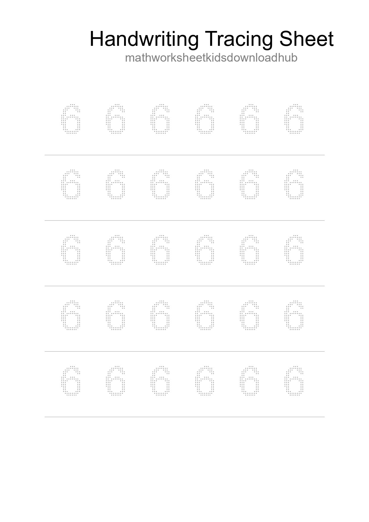 Printable Tracing Worksheet For Kids - Part 230