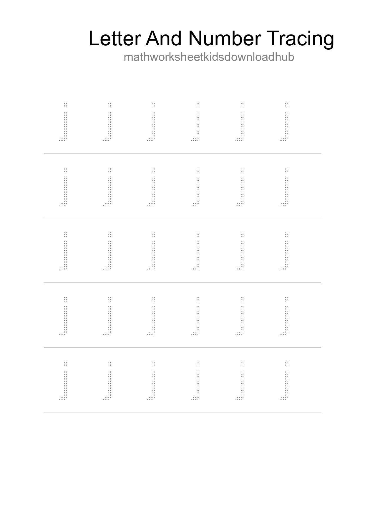 Printable Tracing Worksheet For Kids - Part 241