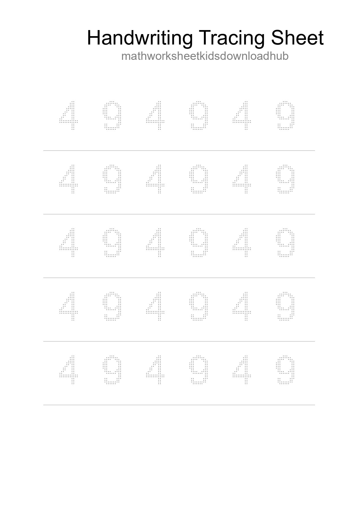 Printable Tracing Worksheet For Kids - Part 32