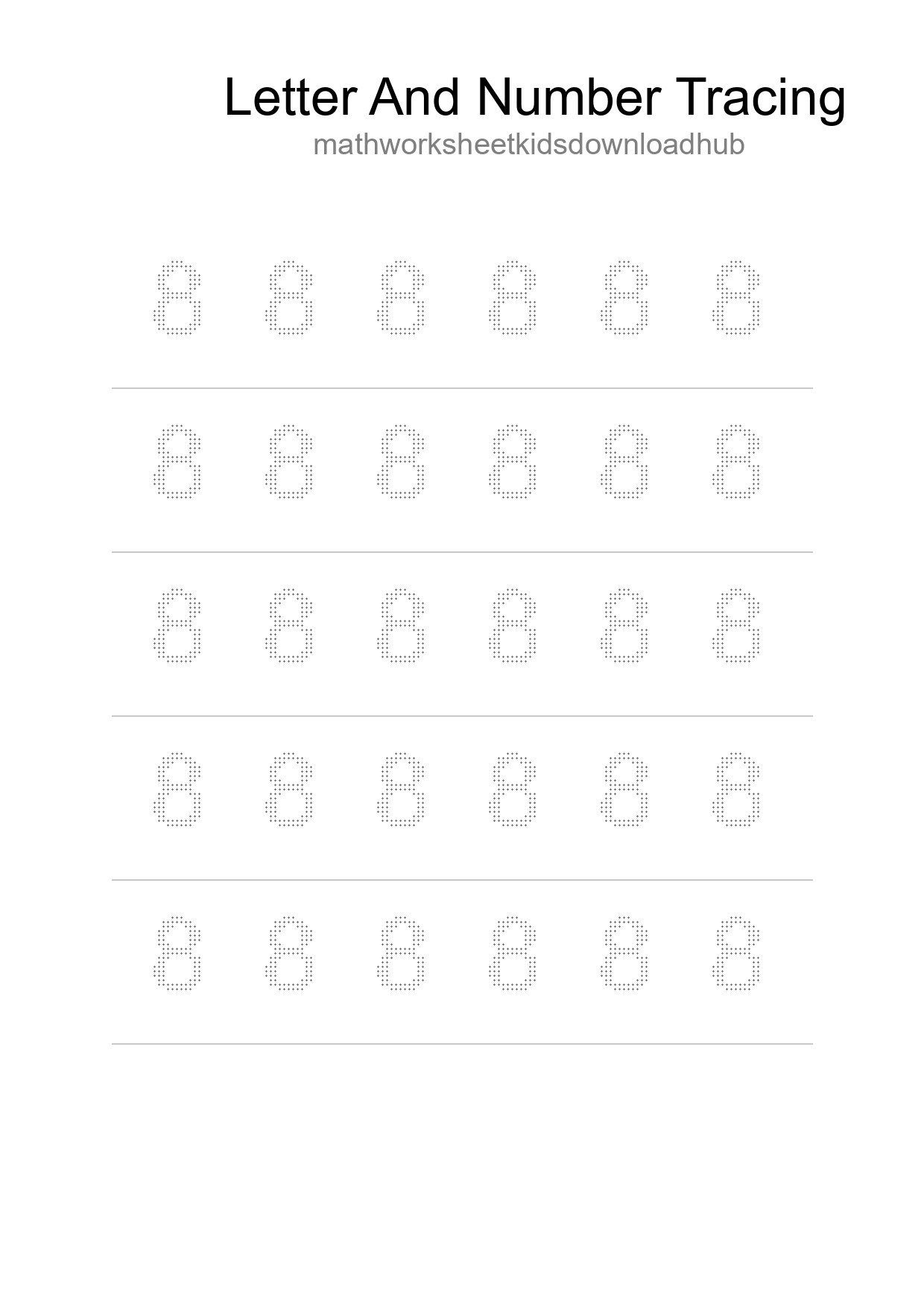 Printable Tracing Worksheet For Kids - Part 54