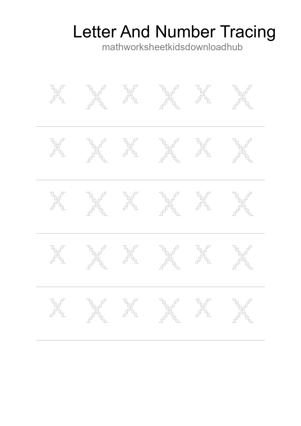 Printable Tracing Worksheet For Kids - Part 65