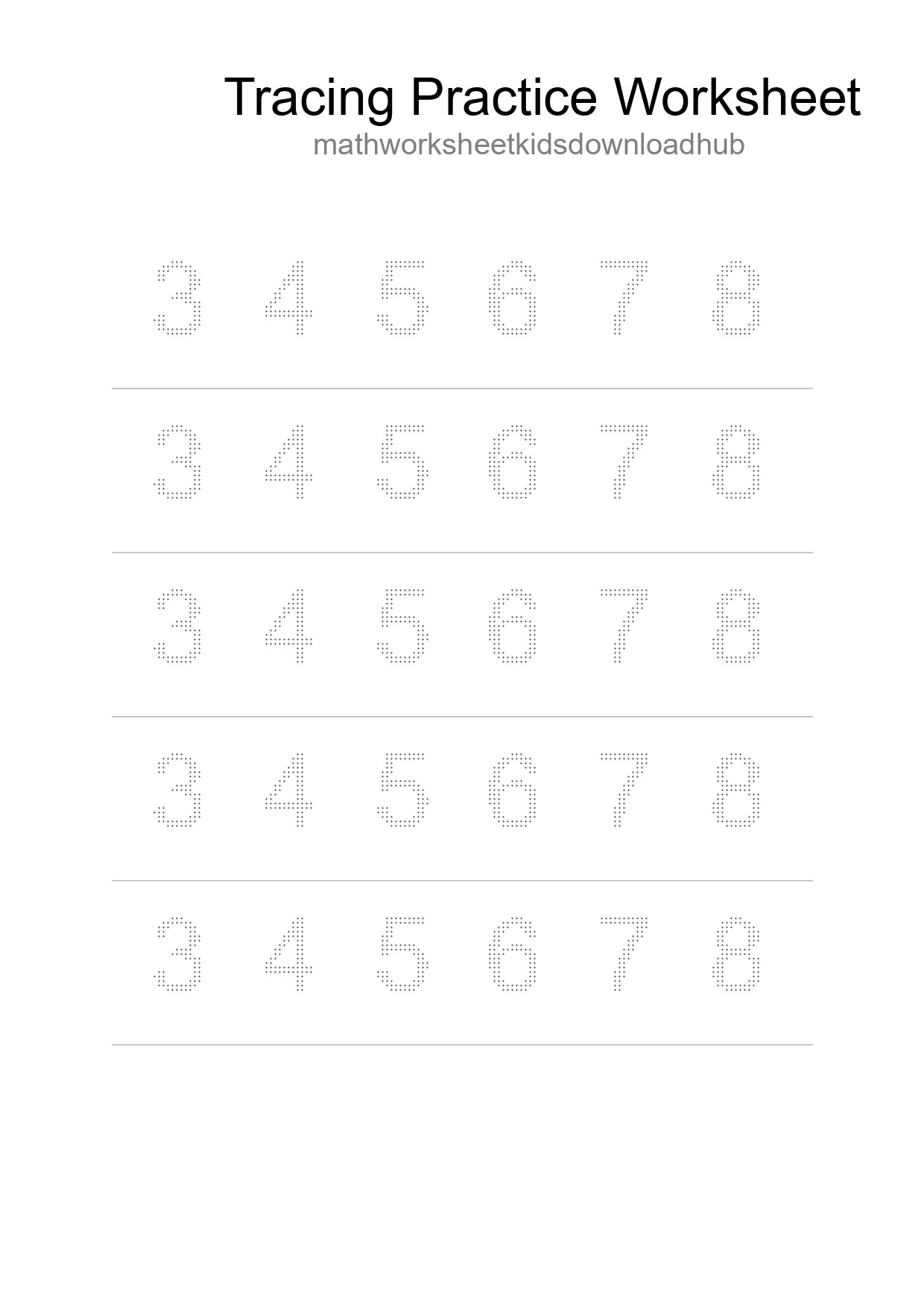 Printable Tracing Worksheet For Kids - Part 87